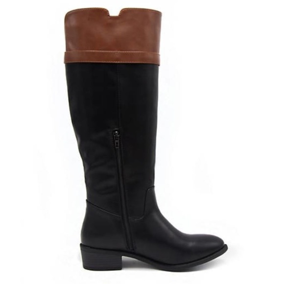 NWT LAST 1!  Two-Tone Knee Length Riding Boot - Picture 2 of 5